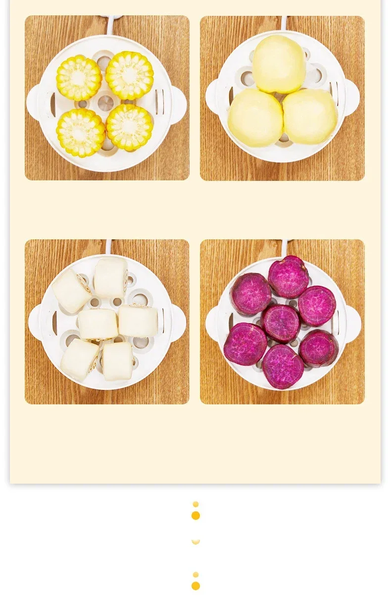 Egg Cooker Multifunctional Electric Egg Boiler Double Layers Egg Cooker Mini Steamer Poacher Kitchen Cooking Breakfast Machine