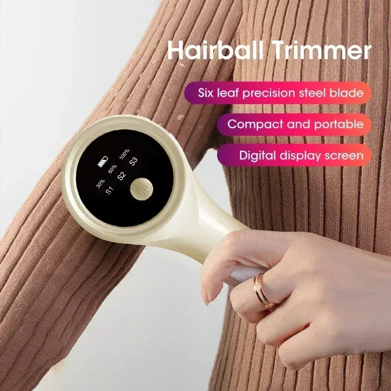 HOMEFISH Lint Remover for Clothing Electric Pellet Fluff Remover Rechargeable Fabric HairBall Shaver Removes Lint from Clothes
