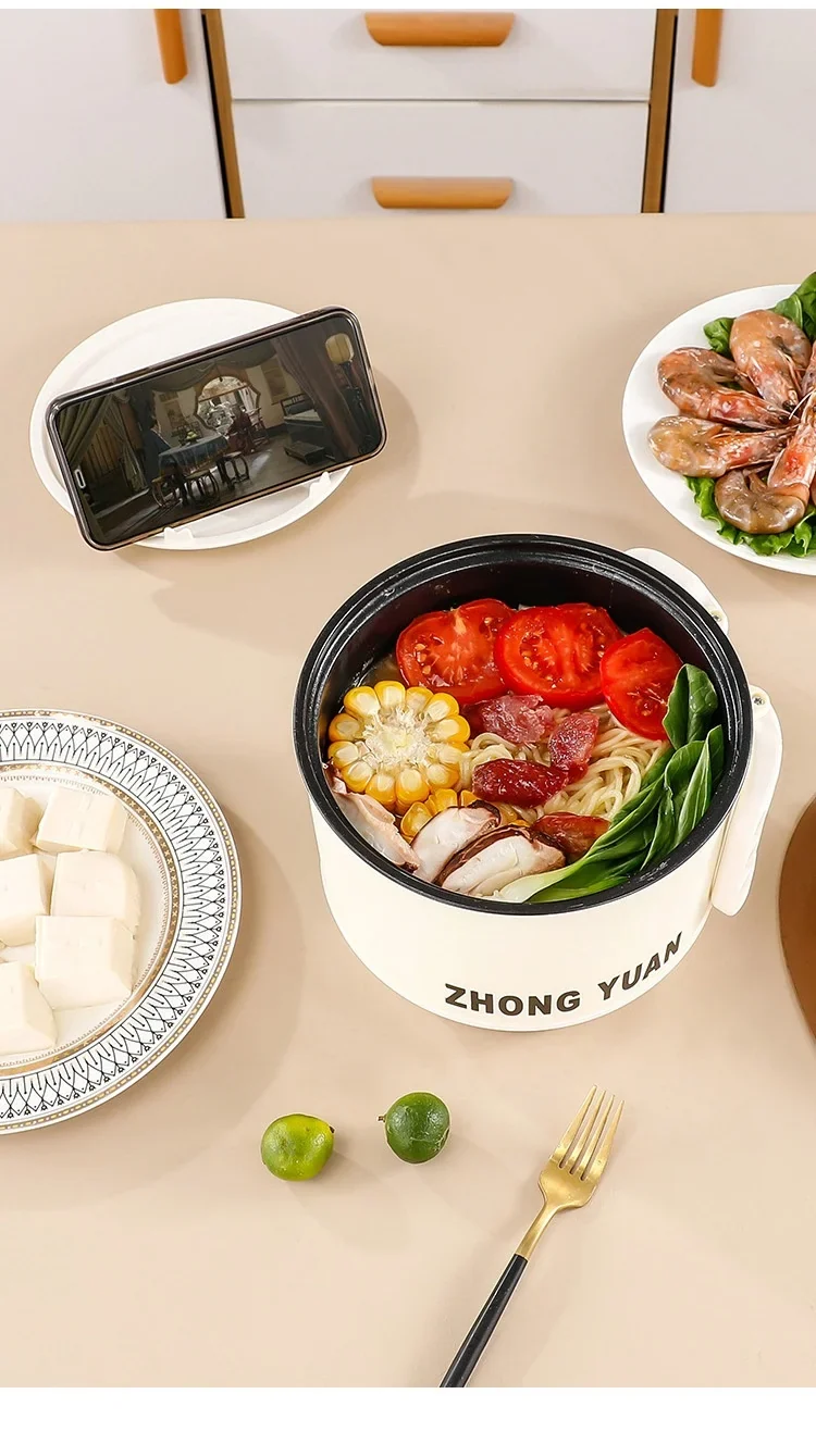 Folding Electric Pot Multifunctional Mini Cooker 15L Portable for Instant Noodles Dormitory Travel Fast Heating Auto Shut Off