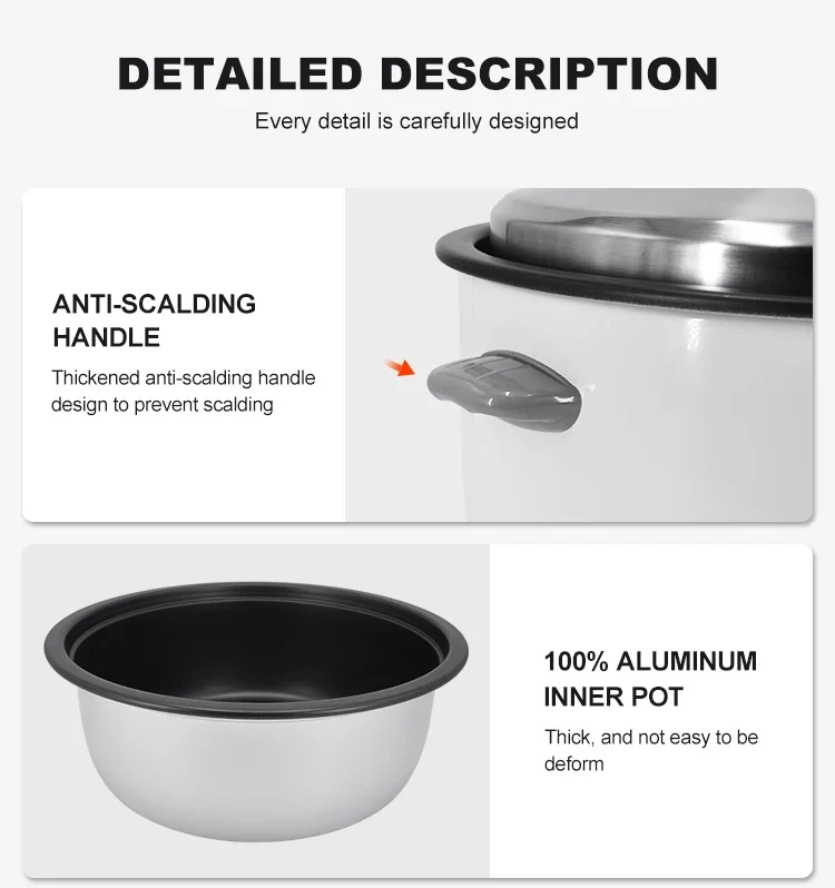 10L Large 60-Cup Commercial Automatic Non-Stick Electric Drum Rice Cooker For Hotels Restaurants Kitchen