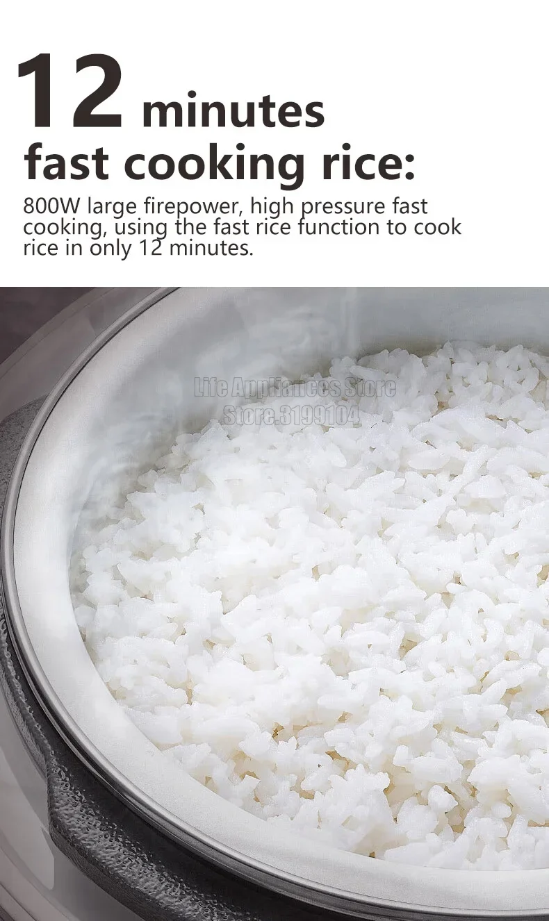 MOPRHY RICHARDS 2.5L Electric Rice Cooker 70Kpa Pressure 220V Multi Cooking Pot Home Appliances 800W Heating Stew Soup Beef