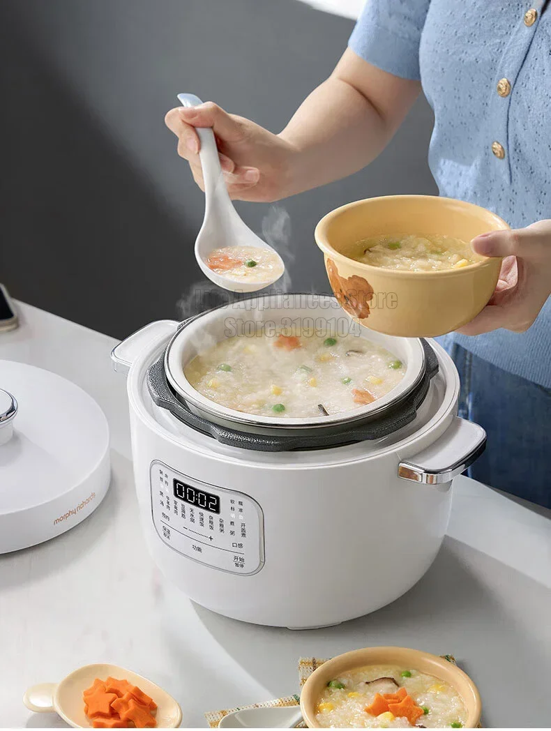 MOPRHY RICHARDS 2.5L Electric Rice Cooker 70Kpa Pressure 220V Multi Cooking Pot Home Appliances 800W Heating Stew Soup Beef