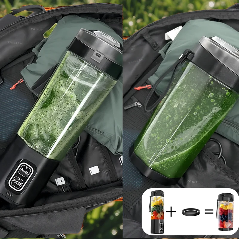 Portable Electric Juice Maker Blender 700ML USB Rechargeable Fruit Mixer 6 Blades Juicer for Shakes Smoothies Fresh Juicing Cup