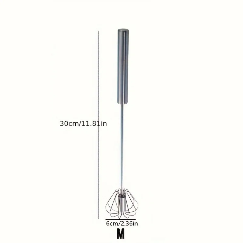 Stainless Steel Egg Beater Durable Semi-Automatic Mixer for Effortless Egg Cream Mixing Stirring and Beating for Kitchen Baking