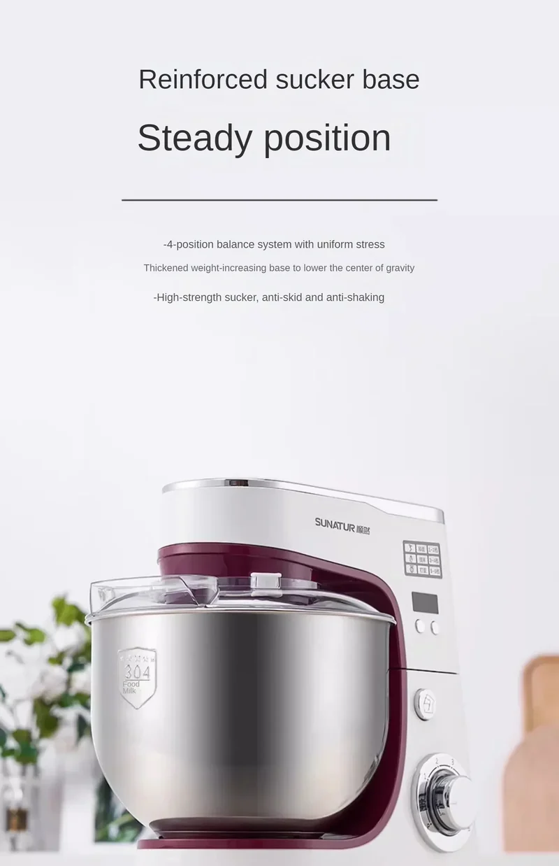 Desktop Egg Beater Electric Household Baking Chef Machine Cream Beater Small Mixing and Noodle Cover Commercial Stand Mixer