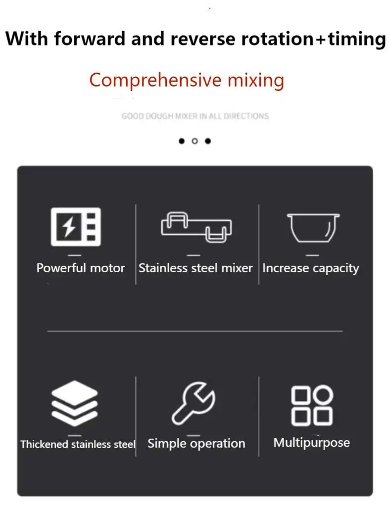 Kitchen Food Stand Mixer Multifunctional Food Blender Automatic Dough Machine Home Kitchen Food Processor
