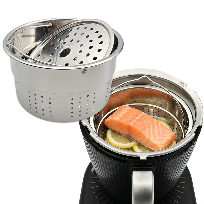 TM7 Stainless Steel Steamer Rack Insert For Pot Thermomix TM7 TM5 TM6 Rice Cooker Steaming Basket Kitchen Accessories