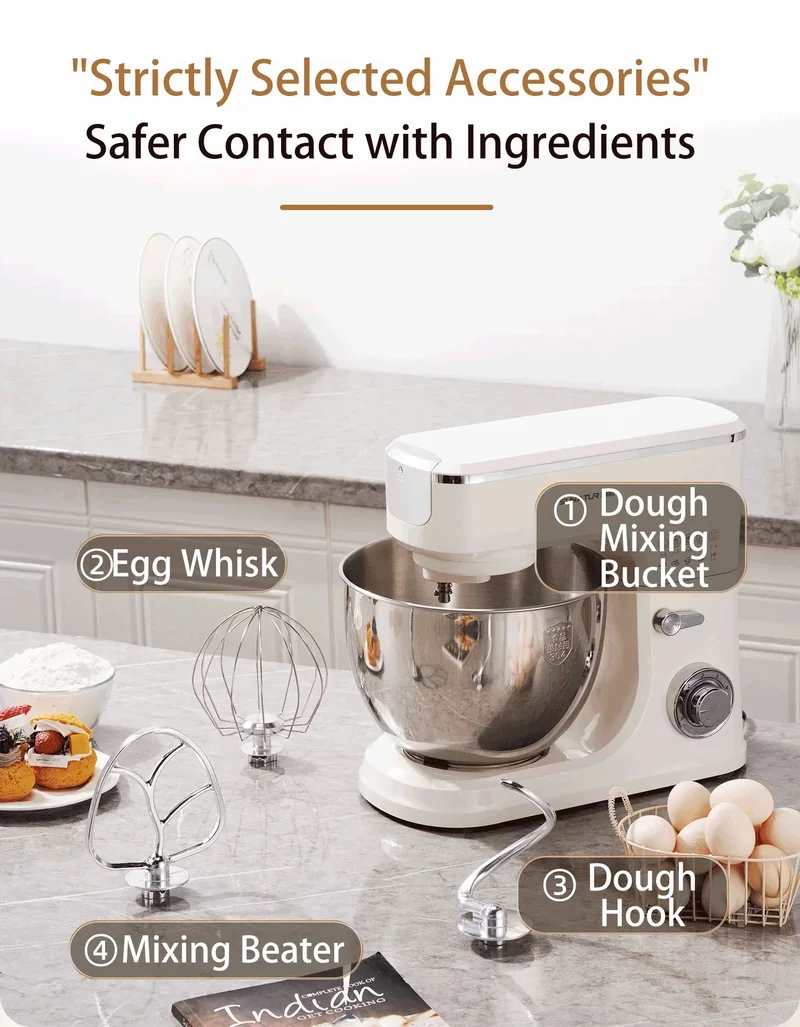 SUNATUR 8L stand mixer machine 2000W electric kitchen blender Household Auto Dough Kneading Egg Beating cream All-in-One Mixer
