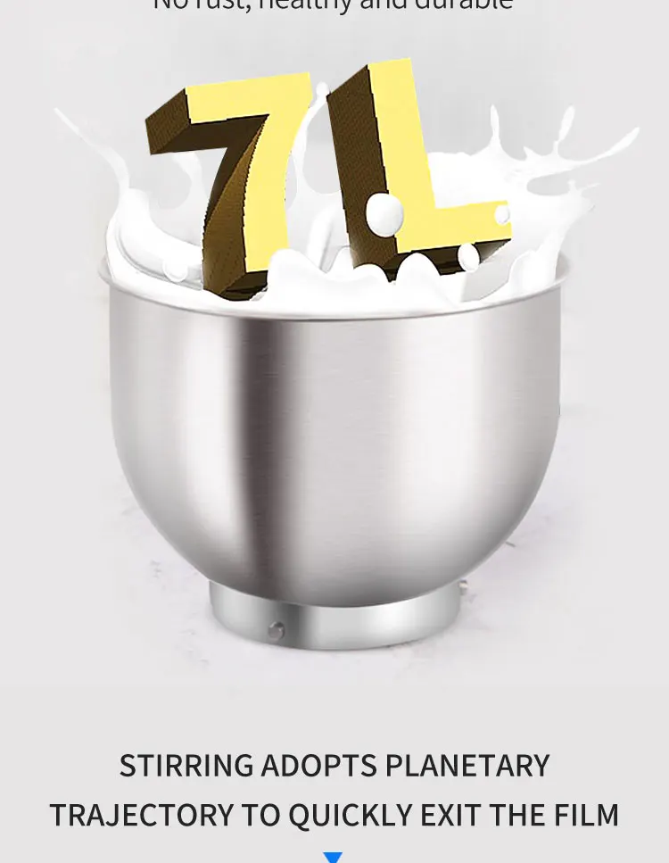 HPH2O 7L Electric Kitchen Mixer Machine 1500w Stand Mixer Dough Mixer Blender Mixer Planetary Home Appliance
