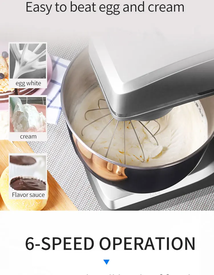 HPH2O 7L Electric Kitchen Mixer Machine 1500w Stand Mixer Dough Mixer Blender Mixer Planetary Home Appliance