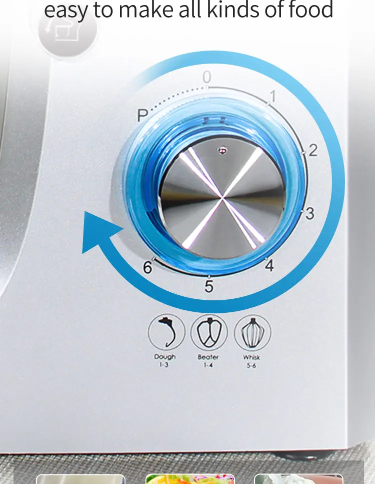 HPH2O 7L Electric Kitchen Mixer Machine 1500w Stand Mixer Dough Mixer Blender Mixer Planetary Home Appliance