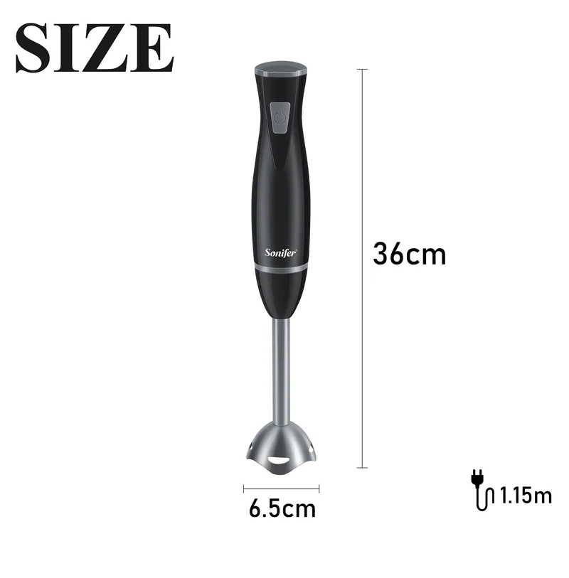 Blender Electric Food Mixer Kitchen Detachable Hand Blender Egg Beater Vegetable Stand Blend Stainless Steel Blade 220V Sonifer
