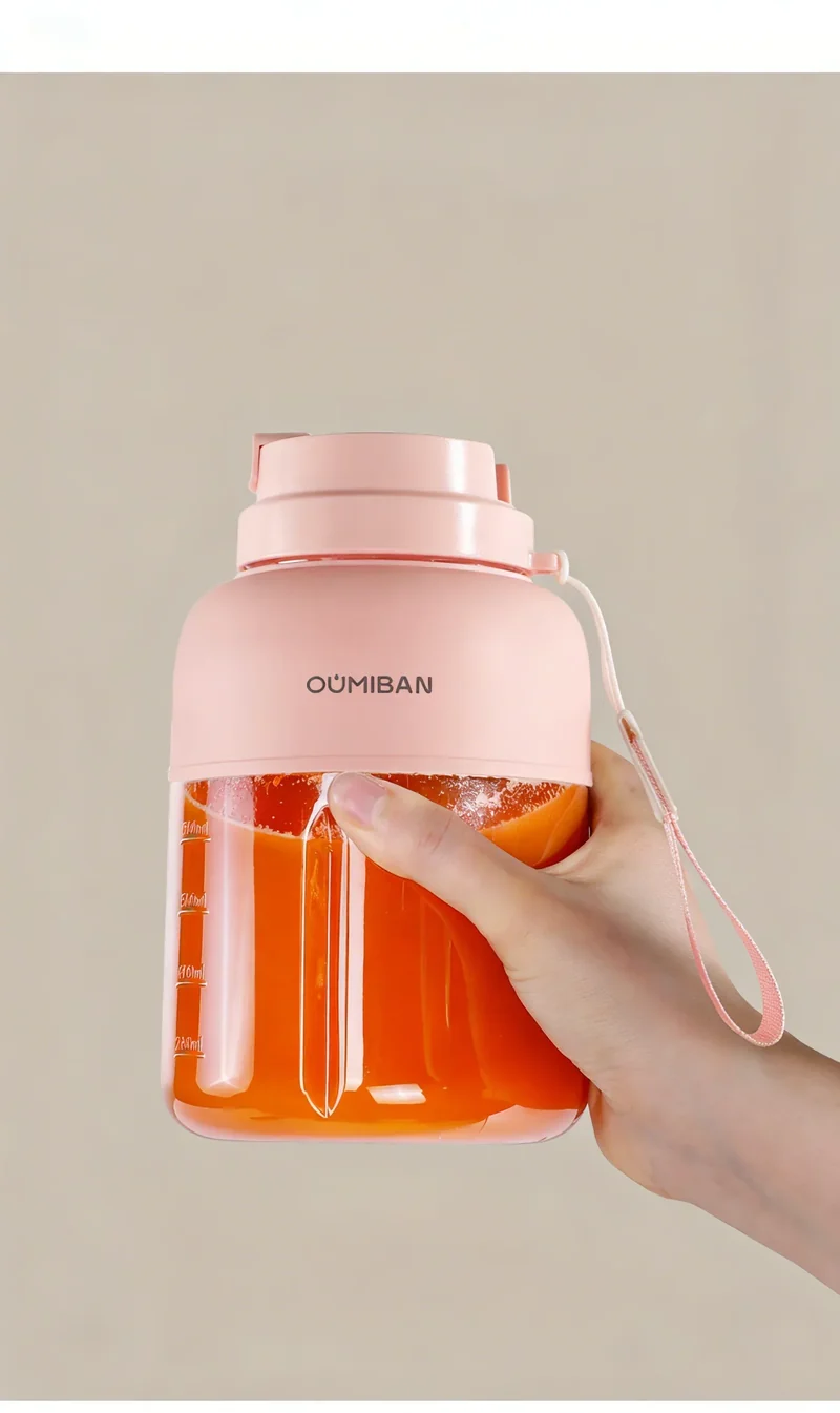 1300ML Portable Juicer, Fresh Fruit Mixer 38 Blades, USB Rechargeable Multifunctional Juicer Ice Crusher Smoothie Blender Home