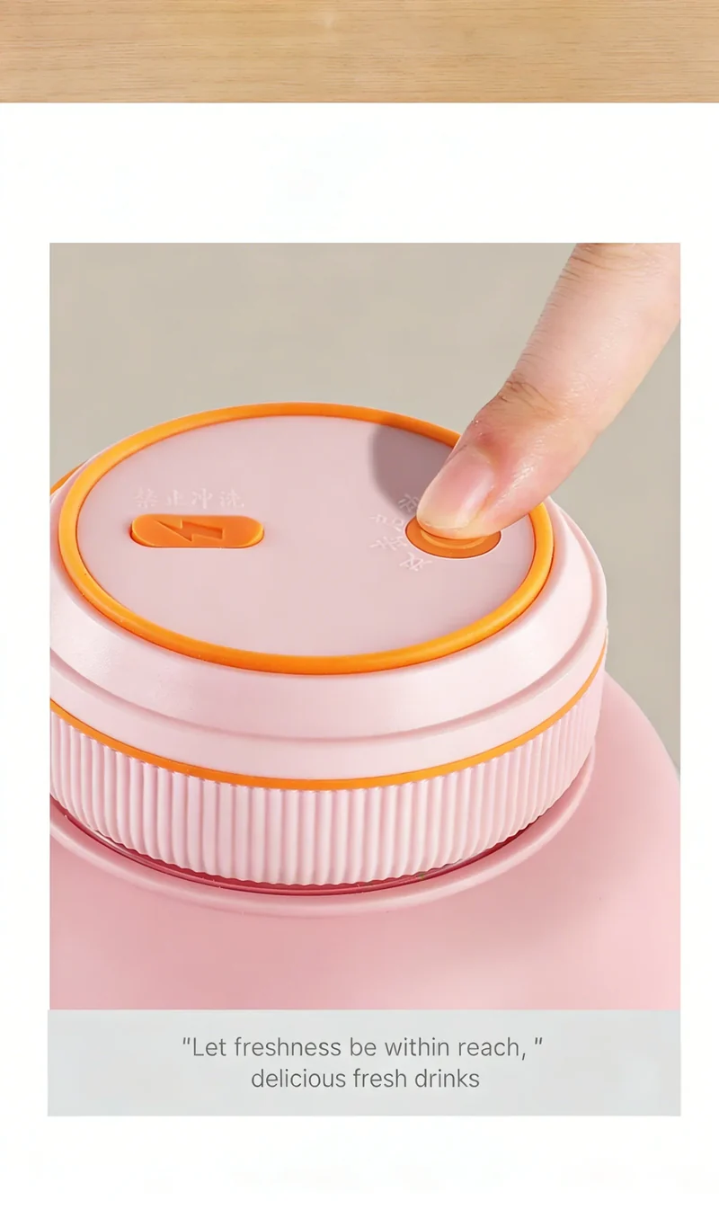 1300ML Portable Juicer, Fresh Fruit Mixer 38 Blades, USB Rechargeable Multifunctional Juicer Ice Crusher Smoothie Blender Home