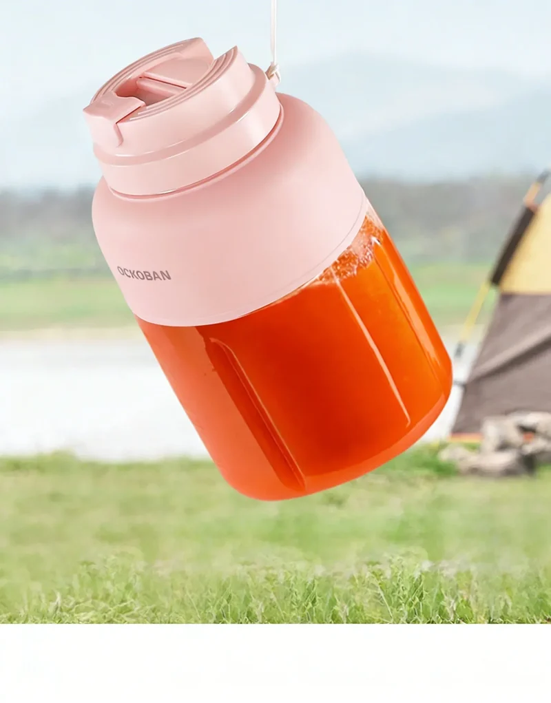 1300ML Portable Juicer, Fresh Fruit Mixer 38 Blades, USB Rechargeable Multifunctional Juicer Ice Crusher Smoothie Blender Home