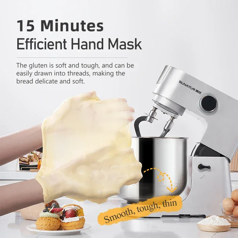 SUNATUR 16L Stand Mixer 2200w electric kitchen blender Commercial Food processor Large capacity Two kneading hooks dough mixer