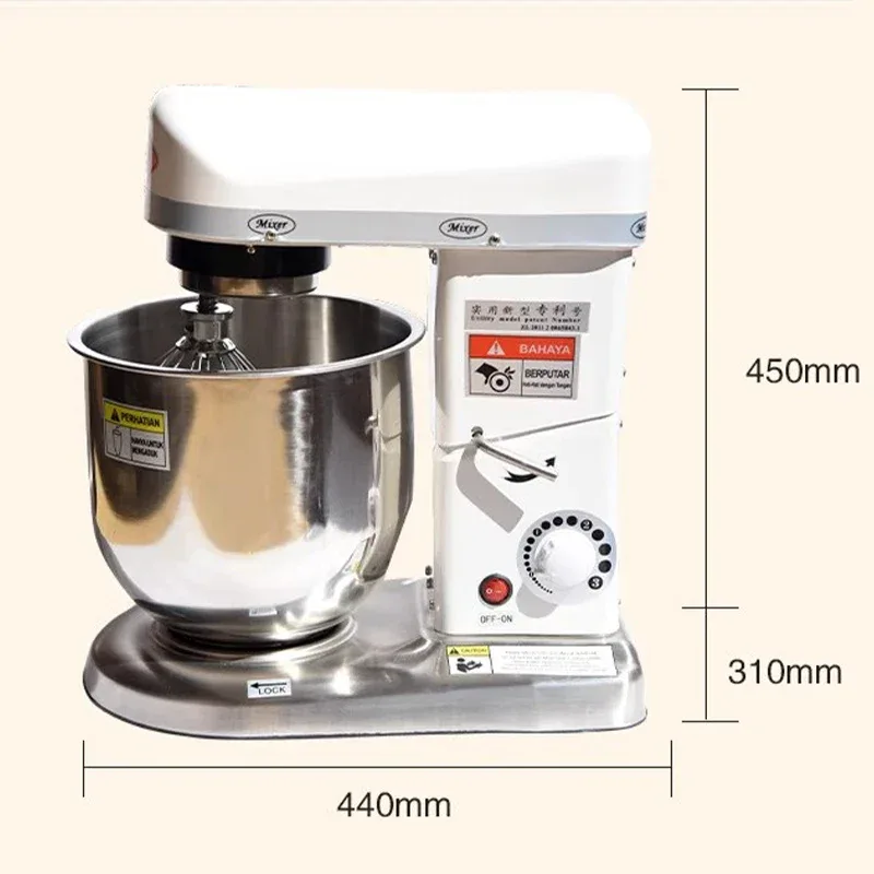 7L/10L Professional Electric Dough Stand Mixer Commercial Planetary Mixer Egg Beater Bread High Quality Mixer for Home Use 220V
