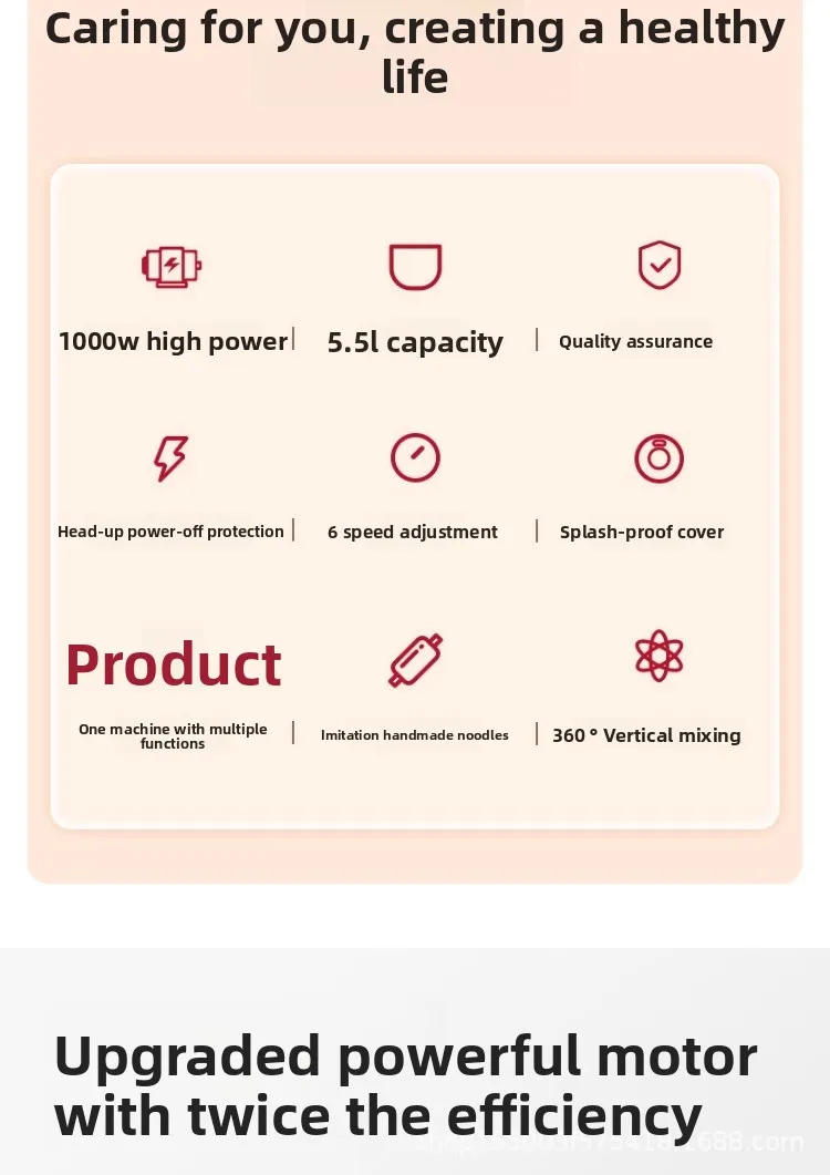 110V/220V Dragon Stand Mixer Small Household Multi-function Dough Kneader Cream Whisker Automatic LAB
