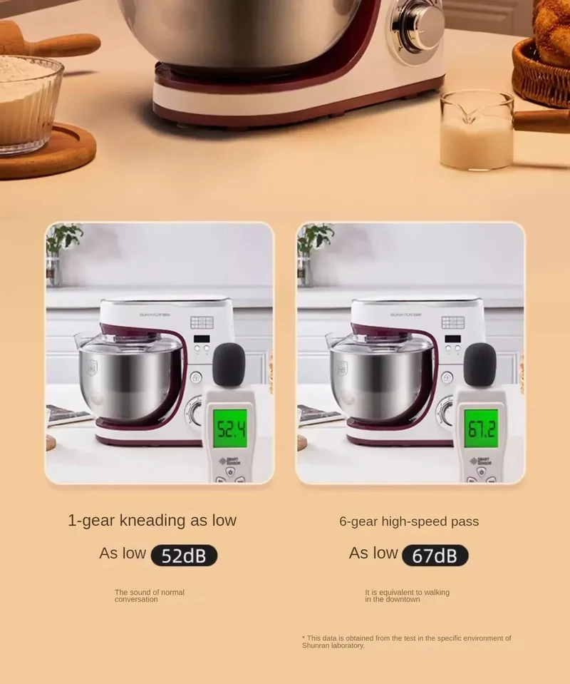 Desktop Egg Beater Electric Household Baking Chef Machine Cream Beater Small Mixing and Noodle Cover Commercial Stand Mixer