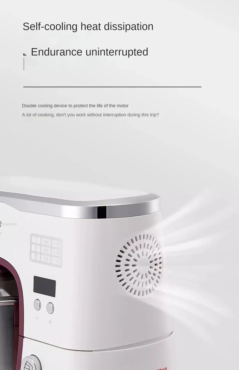Desktop Egg Beater Electric Household Baking Chef Machine Cream Beater Small Mixing and Noodle Cover Commercial Stand Mixer