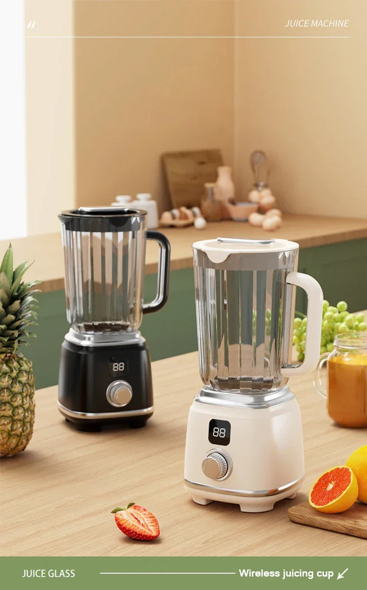 Portable Blender Cup 600ML Mini Juicer Mixer/3000mAh USB Rechargeable/10-Blade Powerful Motor For Smoothies/Vegetables