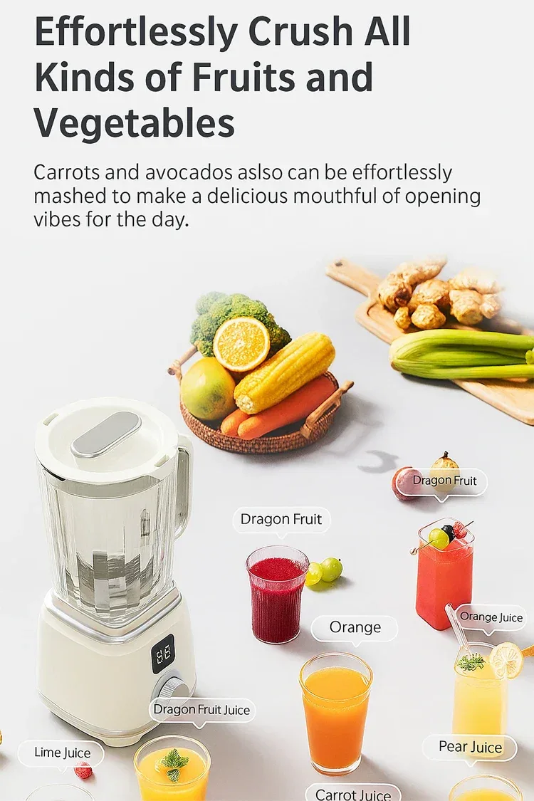 Portable Blender Cup 600ML Mini Juicer Mixer/3000mAh USB Rechargeable/10-Blade Powerful Motor For Smoothies/Vegetables