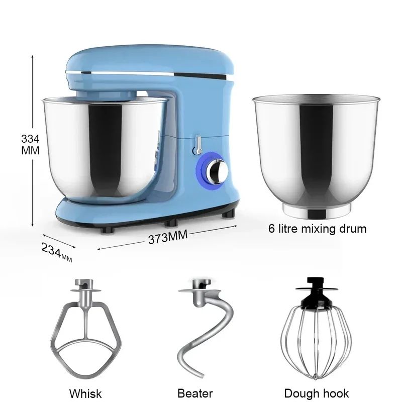 -for Kitchen Appliances 1500W 6L Cake Mixer Planetary Food Dough Mixer Machine Stand Mixer