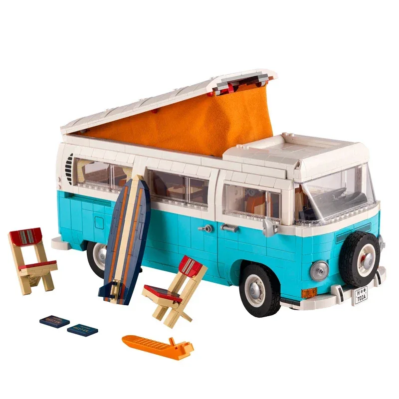 NEW In Stock Compatible 10279 The T2 Camper Car Van Model Building Blocks DIY Bricks Toys for Children Christmas Birthday Gift