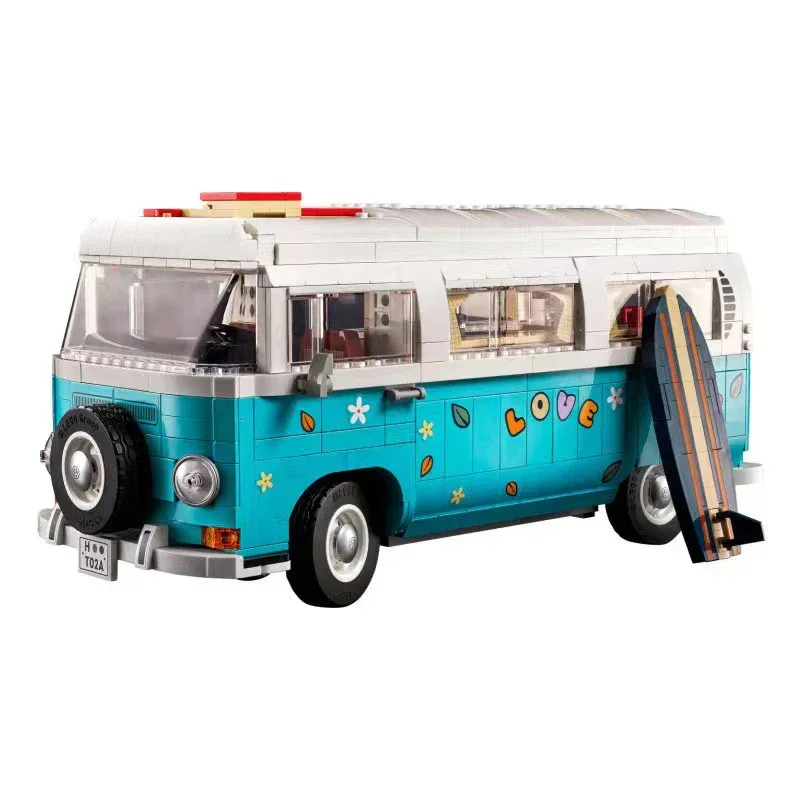 NEW In Stock Compatible 10279 The T2 Camper Car Van Model Building Blocks DIY Bricks Toys for Children Christmas Birthday Gift