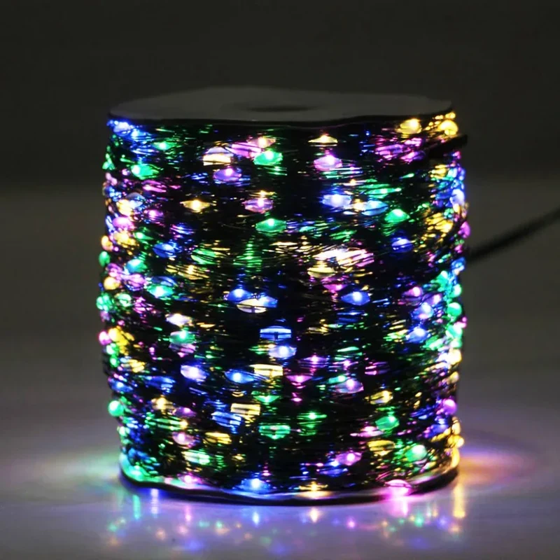 10M-200M LED String Fairy Lights Green Wire Outdoor Christmas Tree Lights Garland For New Year Street Home Party Wedding Decor