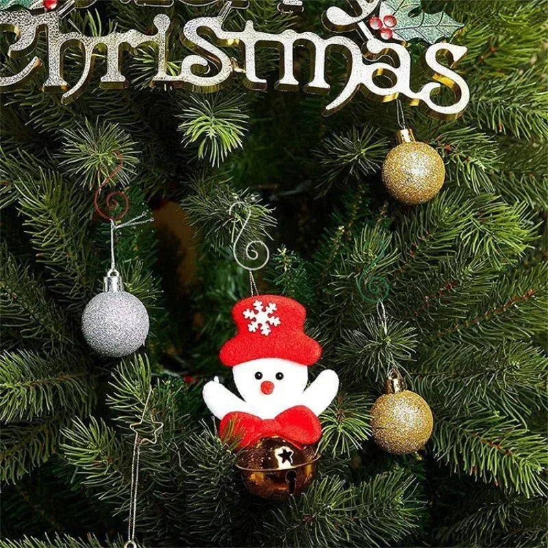 20pcs/bag Christmas Ornaments Metal S-Shaped Hooks Holder Christmas Tree Ball Pendant Hanging Decorations Home Navidad New Year
