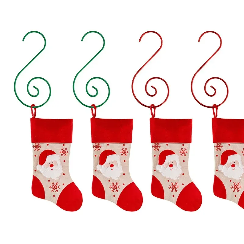 20pcs/bag Christmas Ornaments Metal S-Shaped Hooks Holder Christmas Tree Ball Pendant Hanging Decorations Home Navidad New Year