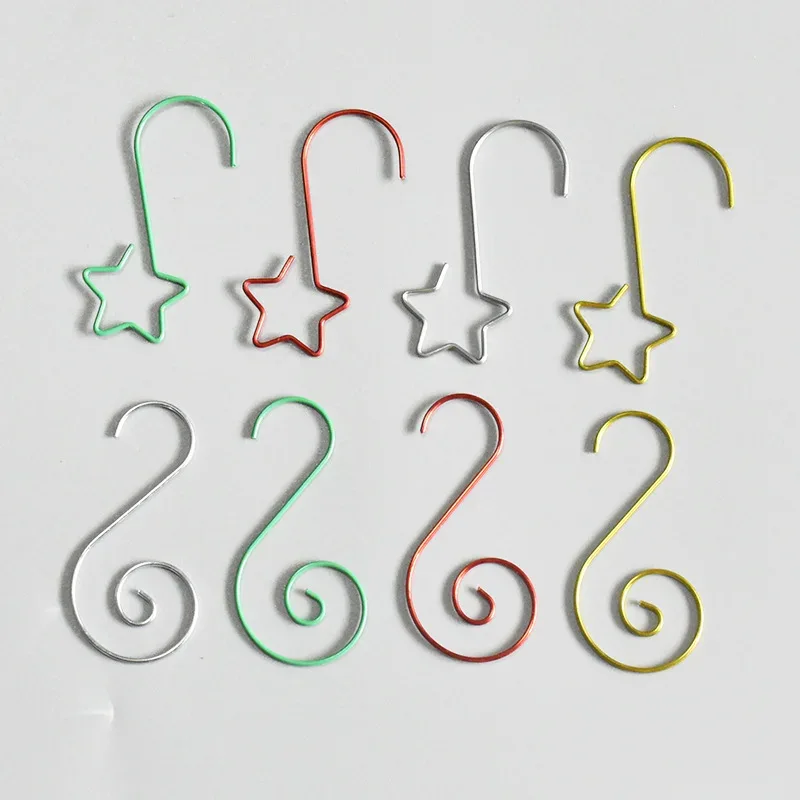 20pcs/bag Christmas Ornaments Metal S-Shaped Hooks Holder Christmas Tree Ball Pendant Hanging Decorations Home Navidad New Year