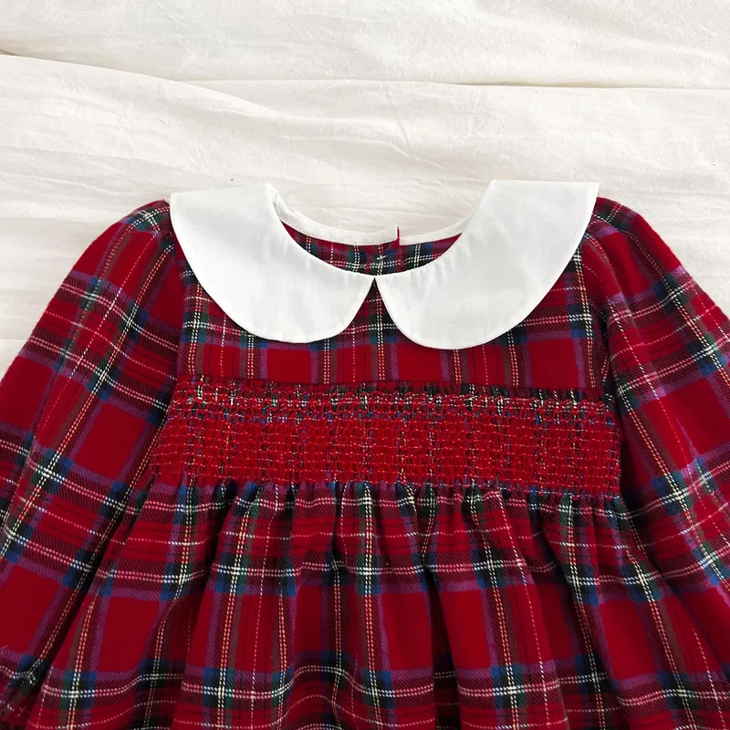 New Year's Party Clothes ﻿Christmas Toddler Kids Baby Girls Clothes Sister Matching Xmas Bodysuit Dress Outfits Red Plaids Sets