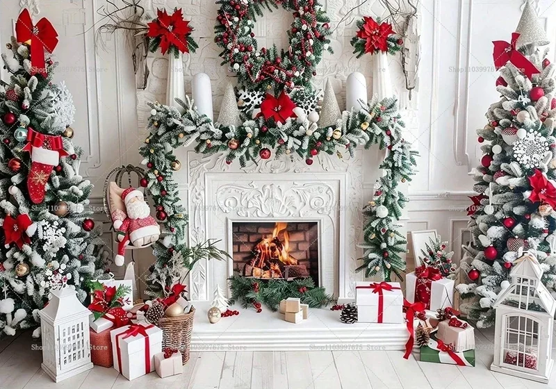 Merry Christmas Backdrops Wonderland Snowman Decor Photography Background Kids Birthday Party Baby Shower Banner Party Supplies