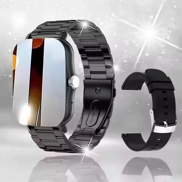 Smart watch with full touch screen, call, message reminder, music control and other functions, compatible with iPhone/android mo