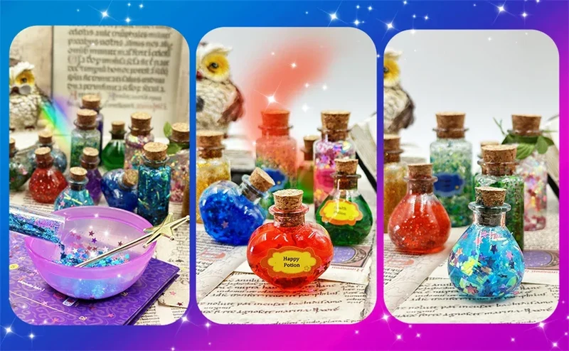 Fairy Magic Potions Kit Kids DIY Witch Glowing Spell Potion DIY Handmade Toys Science Experiments Kids Craft Kit Educational Toy