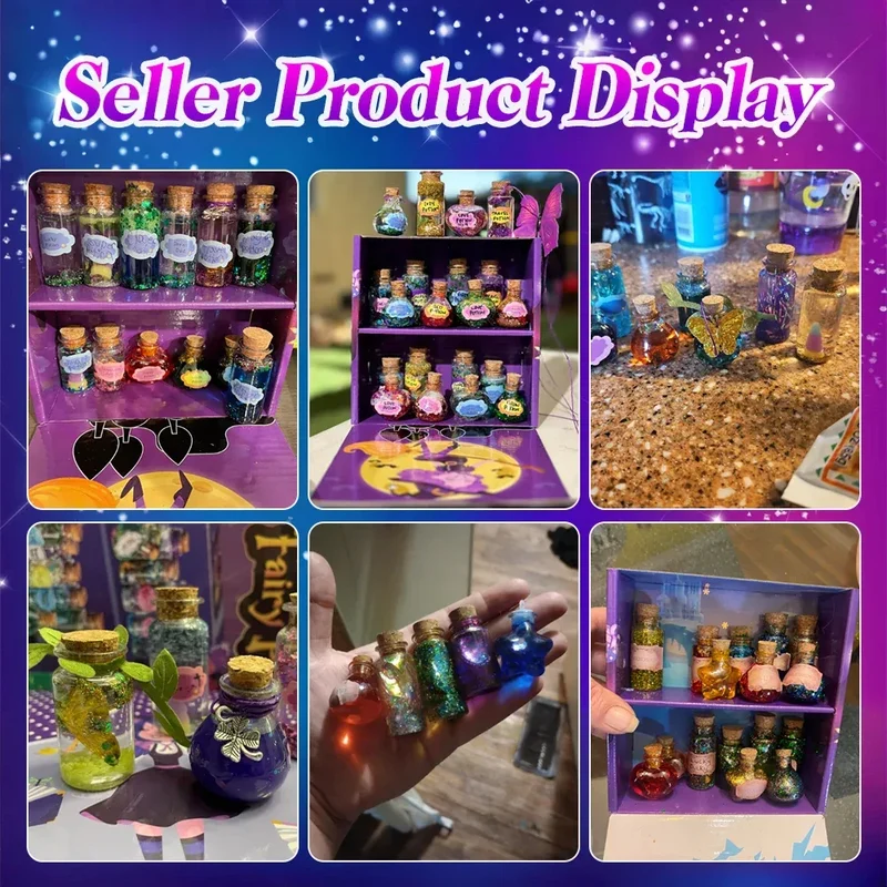 Fairy Magic Potions Kit Kids DIY Witch Glowing Spell Potion DIY Handmade Toys Science Experiments Kids Craft Kit Educational Toy