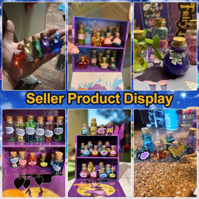 Fairy Magic Potions Kit Kids DIY Witch Glowing Spell Potion DIY Handmade Toys Science Experiments Kids Craft Kit Educational Toy
