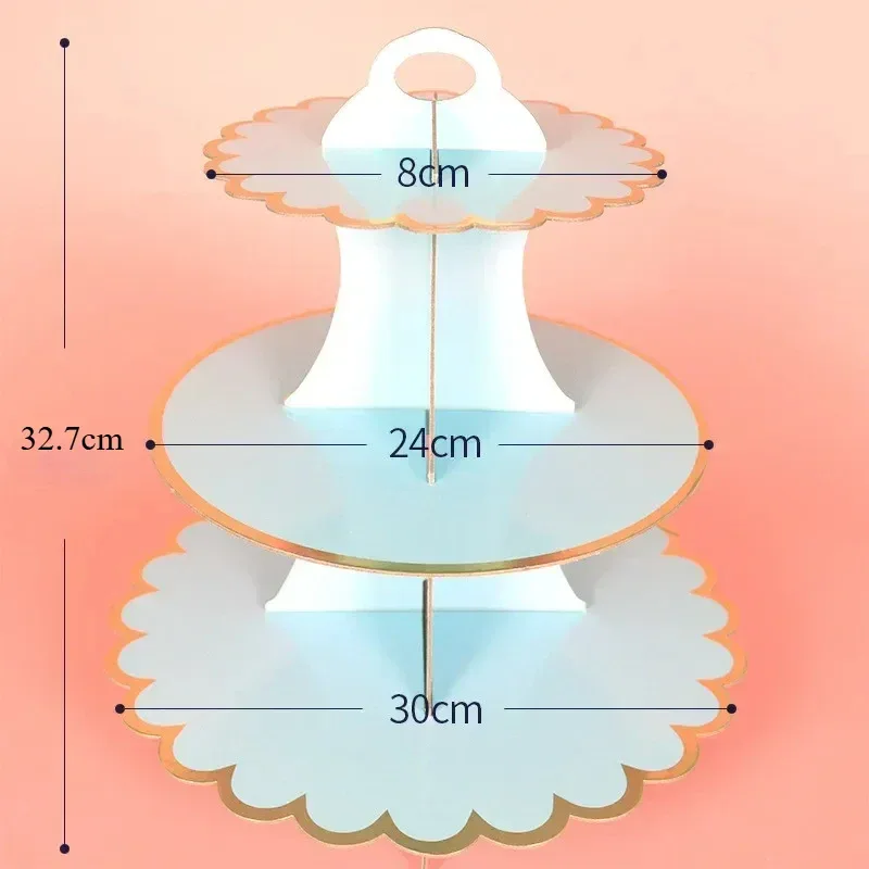 Cake Rack Stand 3 Layer Afternoon Tea Wedding Banquet Plates Party Utensils Birthday Party Christmas Party Cake Tools Display De