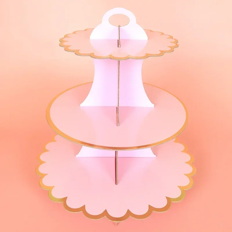 Cake Rack Stand 3 Layer Afternoon Tea Wedding Banquet Plates Party Utensils Birthday Party Christmas Party Cake Tools Display De