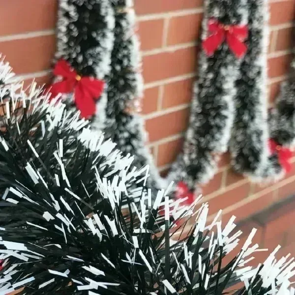 Christmas Tinsel Ribbons Green Cane Ribbon Garland Xmas Tree Hanging Pendent Ribbons Wreath Ornaments Xmas Party Home Decoration