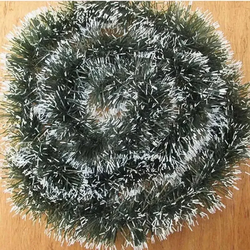 Christmas Tinsel Ribbons Green Cane Ribbon Garland Xmas Tree Hanging Pendent Ribbons Wreath Ornaments Xmas Party Home Decoration