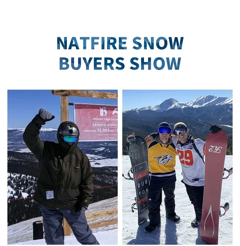 NATFIRE Ski Goggles Double Layers Anti-fog UV400 Snowboard Snow Goggles Snowmobile Glasses Eyewear Outdoor Sport Skiing Googles