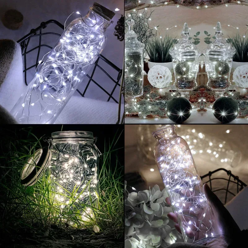 1/5/10pcs Fairy Lights String Button Battery Light Home Decor Living Bedroom Garden Christmas Wedding New Year Ornament Garland