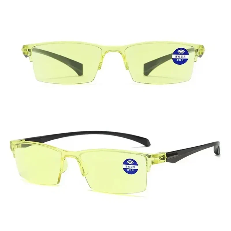 Smart Automatic Zoom Reading Glasses Anti Blue Ray Eyeglasses Autofocus Power Half-Rim Near Far Computer Glasses