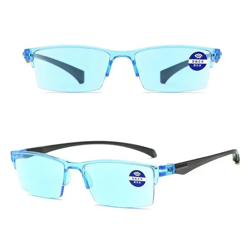 Smart Automatic Zoom Reading Glasses Anti Blue Ray Eyeglasses Autofocus Power Half-Rim Near Far Computer Glasses