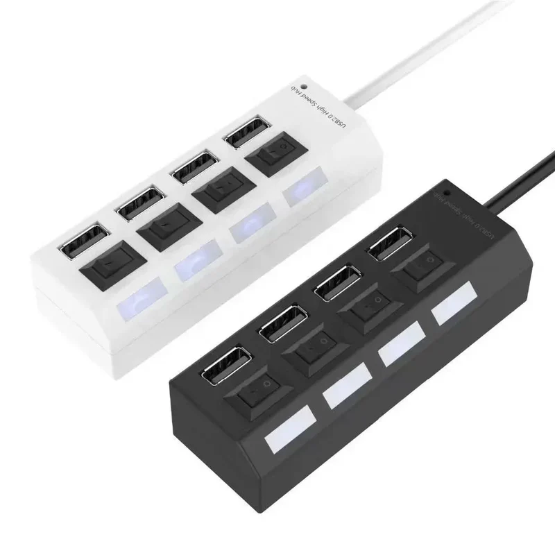 USB HUB 4/7 Port Multiple Expander With ON/OFF Switch Multi USB Splitter Hub 4ports 7ports Adapter Computer Accessories
