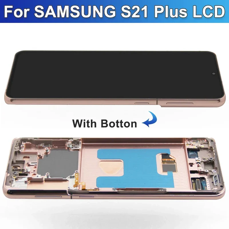 For AMOLED For Samsung S21 Plus LCD Display Touch Screen Digitizer Assembly For S21+ G996B SM-G996B/DS LCD With Frame