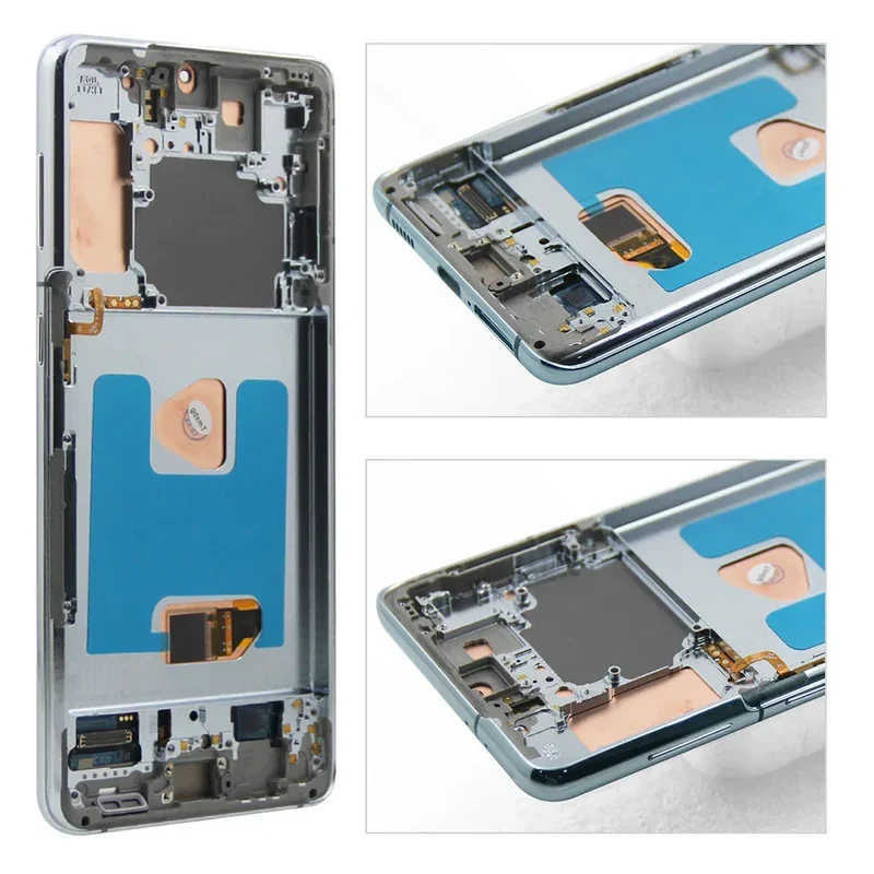 For AMOLED For Samsung S21 Plus LCD Display Touch Screen Digitizer Assembly For S21+ G996B SM-G996B/DS LCD With Frame